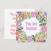 Invitation wedding shower (Devant / Derrière)