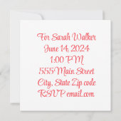 Invitation wedding shower (Dos)