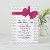 Invitation Wedding shower à la mode Chevron (Debout devant)