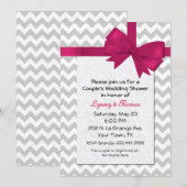 Invitation Wedding shower à la mode Chevron (Devant / Derrière)