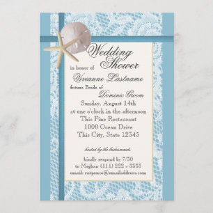 Invitation Wedding shower à thème Océan