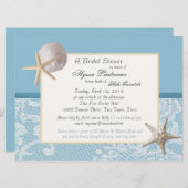 Invitation Wedding shower à thème Océan (Devant / Derrière)