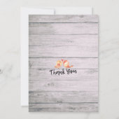 Invitation Wedding shower Aquarelle Boho Floral Bois rustique (Dos)