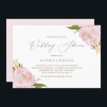 Invitation Wedding shower Aquarelle Pink Peonies<br><div class="desc">Famille Invitation et amis avec cette élégante invitation à la wedding shower à la floraison. Il présente des illustrations élégantes d'écriture et d'aquarelle de pivoines roses rousses, respiration de bébé, brindilles, feuillage. Cette invitation à la floraison rose vif est parfaite pour les mariages du printemps, de l'été et du jardin....</div>