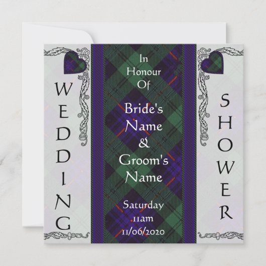 Invitation Wedding shower - Armstrong Tartan (Devant)