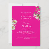 Invitation Wedding shower arrondi rose chaud (Devant)