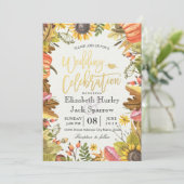 Invitation Wedding shower Automne Automne Maple Feuille Citro (Debout devant)