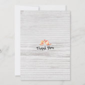 Invitation Wedding shower Bohème Floral Plumes Bois rustique (Dos)