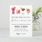 Invitation Wedding shower - Boire ou deux (Debout devant)