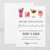 Invitation Wedding shower - Boire ou deux (Devant / Derrière)