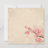 Invitation Wedding shower cerise en fleurs (Dos)