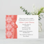Invitation Wedding shower Chic Damask Couples (Debout devant)
