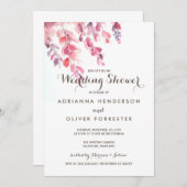 Invitation Wedding shower chic Feuille aquarelle (Devant / Derrière)