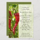 Invitation Wedding shower Chili Pepper (Devant / Derrière)