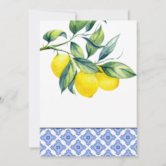 Invitation Wedding shower citron (Dos)