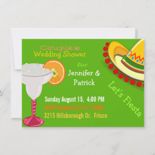 Invitation Wedding shower coloré de Fiesta Couple au Mexique