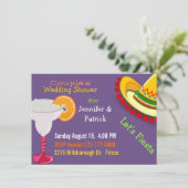 Invitation Wedding shower coloré de Fiesta Couple Mexicaine (Debout devant)