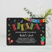 Invitation Wedding shower coloré Fiesta Cactus Maracas (Debout devant)