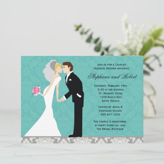 Invitation Wedding shower Couples (Debout devant)