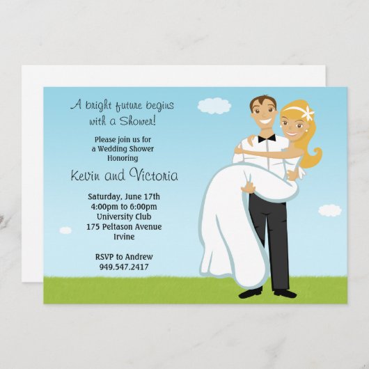 Invitation Wedding shower Couples (Devant / Derrière)