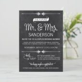 Invitation Wedding shower Couples Chalkboard (Debout devant)