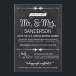 Invitation Wedding shower Couples Chalkboard<br><div class="desc">Un invitation wedding shower en couple noir et blanc avec un design élégant en tableau noir et la phrase "Le futur M. et Mme" dans une jolie police de script.</div>