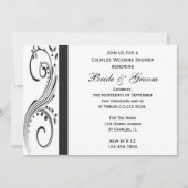 Invitation Wedding shower Couples de Black and White (Devant)