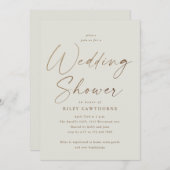 Invitation Wedding shower Couples de script or simple (Devant / Derrière)