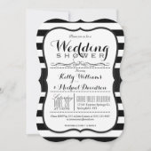 Invitation Wedding shower Couples noirs et blancs (Devant)