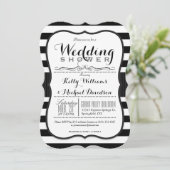 Invitation Wedding shower Couples noirs et blancs (Debout devant)
