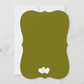 Invitation Wedding shower Couples vert et blanc olive (Dos)