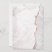 Invitation Wedding shower d'Agate Or Blanc et Rose (Dos)