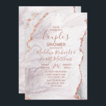 Invitation Wedding shower d'Agate Or Blanc et Rose<br><div class="desc">Blanc & Rose Gold Agate Marbre Foil Gilded Geode Design,  avec polices Moderne et Script. Invitations branchées et chic Couple's Shower! ~ Regardez ma boutique pour voir l'ensemble de la suite mariage pour ce design!</div>