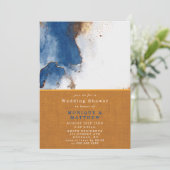 Invitation Wedding shower d'agent en cuivre rouill (Debout devant)