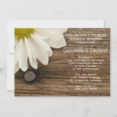Invitation Wedding shower Daisy and Barn Wood Country Couples (Devant)