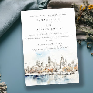 Invitation Wedding shower d'aquarelle de Kansas City Missouri