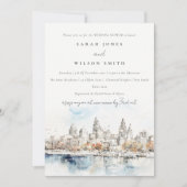 Invitation Wedding shower d'aquarelle de Kansas City Missouri (Devant)