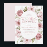Invitation Wedding shower d'aquarelle Dusty, Blush & Sage<br><div class="desc">Rose Dusty,  Blush & Sage Wedding shower d'aquarelle Invitation Voir la collection correspondante dans notre magasin de niche et de niche</div>