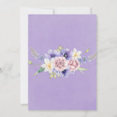 Invitation Wedding shower d'aquarelle violet violet (Dos)