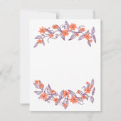 Invitation Wedding shower de bannières florales violettes et (Dos)