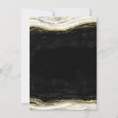 Invitation Wedding shower de Black White & Gold Geode Couple (Dos)