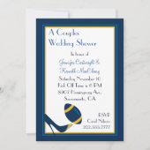 Invitation Wedding shower de Blue Football Couples (Devant)