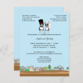 Invitation Wedding shower de Boston Terrier de jeunes mariés (Devant / Derrière)