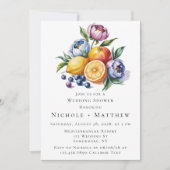 Invitation Wedding shower de bouquet Citrus méditerranéen (Devant)