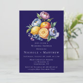 Invitation Wedding shower de bouquet Citrus méditerranéen (Debout devant)