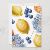 Invitation Wedding shower de bouquet Citrus méditerranéen (Dos)