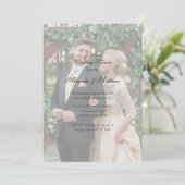 Invitation Wedding shower de bouquet de rose jaune-beurre (Debout devant)