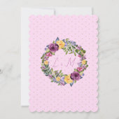 Invitation Wedding shower de bouquet floral en cascade (Dos)