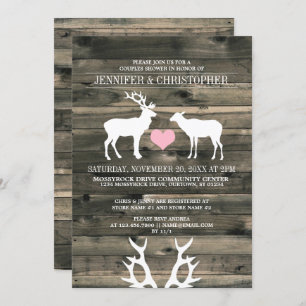 Invitation Wedding shower de Buck and Doe Couples