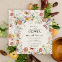 Wedding shower de cadre Floral Fleur sauvage press
